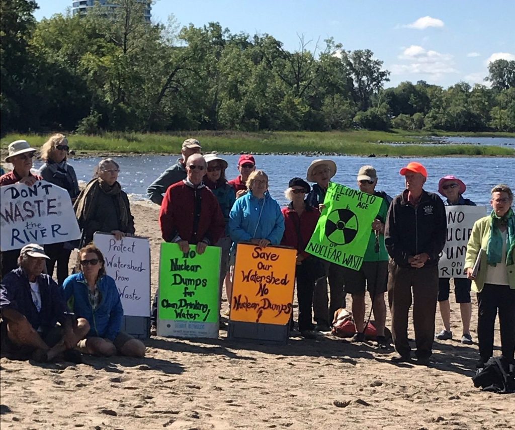 Supporters at Westboro Beach against planned nuclear waste facility